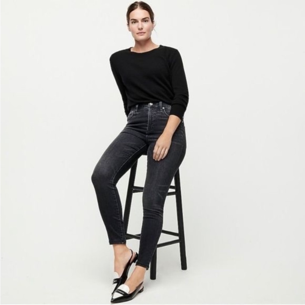 J. Crew Curvy Toothpick Charcoal Wash Denim Jeans Plus Size